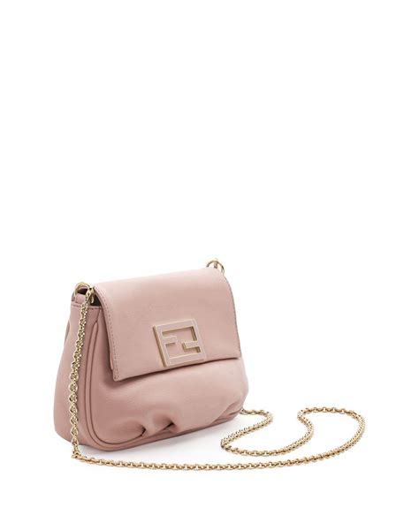 fendi fendista pochette crossbody bag light pink|fendi shoulder strap outlet.